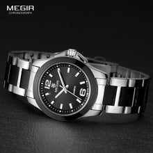 Load image into Gallery viewer, Classic Analogue Black Silver Women Watch Waterproof Elegant Quartz Wrist Watches Stainless Steel For Womens
