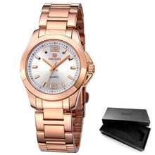 Load image into Gallery viewer, Classic Analogue Black Silver Women Watch Waterproof Elegant Quartz Wrist Watches Stainless Steel For Womens
