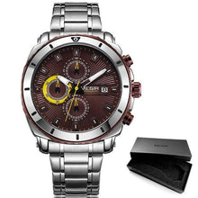 Load image into Gallery viewer, Luxury Men's Business Quartz Watches Blue Fashion Chronograph Elegant Stainless Steel Wristwatches For Man
