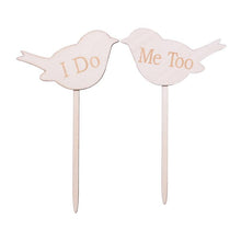 Load image into Gallery viewer, 1Pcs Hollow Letter Love Just Married Mr &amp; Mrs Cake Topper Mr and Mrs Cake Toppers Wooden Wedding Cake Topper Party Cake Decoration Mr And Mrs Cake Topper Bride and Groom Wooden Wedding Cake Topper For Wedding Party Supplies
