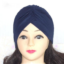 Load image into Gallery viewer, Autumn Winter Warm Headwear Soft Shine Silver Gold Lightweight Knot Twist Turban Headbands Cap Casual Streetwear Hats For Women
