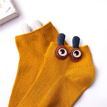 Load image into Gallery viewer, New Fashion Spring Summer Cute Cartoon 3D Big Eyes 3D Rabbit Eared Short Tube Socks Novelty Funny Soft Cotton Ankle Socks For Men And Women
