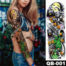 Load image into Gallery viewer, Large Tattoo Sleeve Arm Waterproof Temporary Sticker Tiger Fox For Arm Luxury Colorful Design
