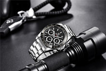 Load image into Gallery viewer, Luxury Men Watches Scratch Resistant Full Stainless Steel Strap Waterproof Sport Quartz Watch Men Fashion Date Clock Chronograph
