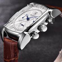 Load image into Gallery viewer, Classic Rectangle Waterproof Case Vintage Design Luxury Watches Leather Strap Business Casual Analog Wrist Watch For Men
