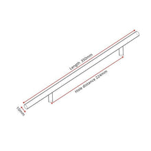 Load image into Gallery viewer, Stainless Steel Cabinet Handles Diameter 10mm Kitchen Door T Bar Straight Handle Pull Knobs Furniture Hardware European Bar Style Cabinet Pull
