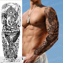 Load image into Gallery viewer, Luxury Black Temporary Tattoo Waterproof Big Lion Tattoo For Body Arm Legs Modern Large Design
