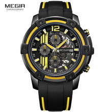 Load image into Gallery viewer, Modern Men's Black Quartz Watches Sports Silicone Strap Luminous Hands Wristwatch Luxury Waterproof Analog Watch
