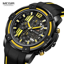 Load image into Gallery viewer, Modern Men's Black Quartz Watches Sports Silicone Strap Luminous Hands Wristwatch Luxury Waterproof Analog Watch
