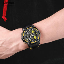 Load image into Gallery viewer, Modern Men's Black Quartz Watches Sports Silicone Strap Luminous Hands Wristwatch Luxury Waterproof Analog Watch
