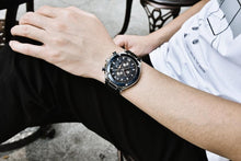 Load image into Gallery viewer, Multifunction Luxury 2021 Men's Watch Quartz Genuine Leather Strap Sport Chronograph Waterproof Men Wrist Watch
