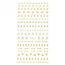 Load image into Gallery viewer, Gold 3D Nail Sticker Curve Stripe Lines Nails Stickers Gradient Adhesive Striping Tape Nail Foil Nail Art Stickers Decals Silver Strip Line Nail Decal Self-Adhesive 3D Wave Decal Decoration Metallic Curve Design Decoration for Women Girls
