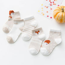 Load image into Gallery viewer, 5Pairs 0-2Y Infant Baby Socks Baby Socks for Girls Cotton Mesh Cute Newborn Boy Toddler Socks Baby Clothes Accessories
