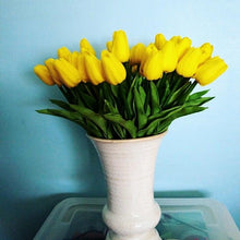 Load image into Gallery viewer, 10PCS PU Fake Tulips Real Touch beautiful and Eligant Flower Real Touch Bouquet For Wedding Decoration Flowers Home Garden Decor
