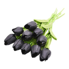 Load image into Gallery viewer, 10PCS PU Fake Tulips Real Touch beautiful and Eligant Flower Real Touch Bouquet For Wedding Decoration Flowers Home Garden Decor
