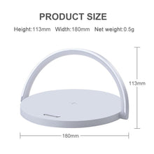 Load image into Gallery viewer, Wireless Charger LED Night Light Table Lamp Adjustable Angle Charging for iPhone Samsung Huawei Xiaomi Touch Switch Phone Holder Decorative Table Lamp Cute Study Lamps for Bedroom Décor
