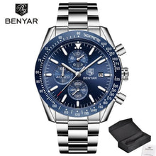 Load image into Gallery viewer, 2021 Blue Men Watch Luxury Design Watches Silicone Band Male Wrist Watches Men's Chronograph Round Watch
