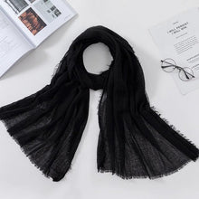 Load image into Gallery viewer, Long Soft Cotton Lightweight Crinkle Hijab Scarf Elegant Headscarf Head Wrap Islamic Head Wraps Hijab For Women 70*175cm
