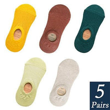 Load image into Gallery viewer, Women's Cute Cotton Invisible No Show Non-Slip Summer Candy Solid Color Silicone Short Socks Fashion Thin Ankle Boat Socks
