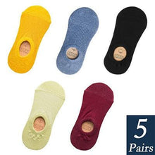 Load image into Gallery viewer, Women's Cute Cotton Invisible No Show Non-Slip Summer Candy Solid Color Silicone Short Socks Fashion Thin Ankle Boat Socks
