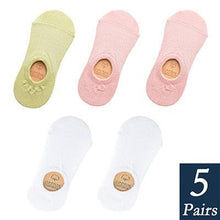 Load image into Gallery viewer, Women's Cute Cotton Invisible No Show Non-Slip Summer Candy Solid Color Silicone Short Socks Fashion Thin Ankle Boat Socks
