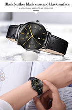Load image into Gallery viewer, Couple Watches Popular Casual Quartz Women Men Watch Clock Boys Girls Ultra Thin Leather Wristwatch Minimalist Analog Quartz Ultra Thin Watches Leather Strap Fashion Casual Date Watch Waterproof Wrist Watch
