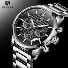 Load image into Gallery viewer, Luxury Steel Sports Men's Watches Business Design Leather Band Wrist Watch Military Quartz
