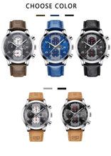 Load image into Gallery viewer, Luxury New Men's Sport Wrist Watches Military Leather Waterproof Watch Luminous Hands Mens Watches
