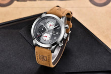Load image into Gallery viewer, Luxury New Men's Sport Wrist Watches Military Leather Waterproof Watch Luminous Hands Mens Watches
