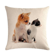 Load image into Gallery viewer, Pet Dog Elegant Design Linen Cotton Throw Pillow Covers Dog Pattern Cotton Throw Pillow Covers Car Sofa Cushion Cover Pillowcases Couch Cushion Cover Home Sofa Bed Decorative Pillows
