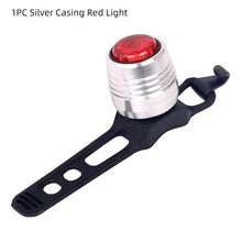 Load image into Gallery viewer, Bicycle Rear Light Bike Warning Lamp USB Charge Red White Light Color Safety Headlight Bike Tail Light Rechargeable Ultra Bright Bike Rear Light USB Rechargeable Bike LED Light
