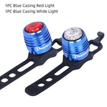 Load image into Gallery viewer, Bicycle Rear Light Bike Warning Lamp USB Charge Red White Light Color Safety Headlight Bike Tail Light Rechargeable Ultra Bright Bike Rear Light USB Rechargeable Bike LED Light
