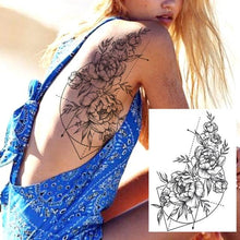 Load image into Gallery viewer, Realistic Tattoos Temporary Womens Flower Sticker Tattoos Waterproof Women Body Art Fake Legs Tattoo Stickers
