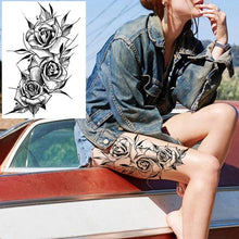Load image into Gallery viewer, Realistic Tattoos Temporary Womens Flower Sticker Tattoos Waterproof Women Body Art Fake Legs Tattoo Stickers
