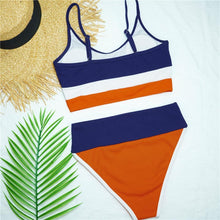 Load image into Gallery viewer, Female Swimsuit High Waist Bikini Women High Waist Bikini Set Two Piece Swimsuits Bikini Top With Bottoms Bathing Suits For Teens Girls Women Swimwear Two-pieces Bikini Set Sport Bathing Suit Swim Lady
