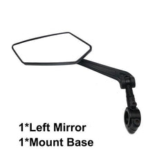 Load image into Gallery viewer, New Scratch Resistant Glass Lens Rear View Mirror Bike Cycling Clear Wide Range Back Sight Rearview Reflector Adjustable Handlebar Rotatable Bicycle Rear View Glass Mirror Wide Angle Acrylic  Safety Mirror New Scratch Resistant Glass Lens
