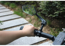Load image into Gallery viewer, New Scratch Resistant Glass Lens Rear View Mirror Bike Cycling Clear Wide Range Back Sight Rearview Reflector Adjustable Handlebar Rotatable Bicycle Rear View Glass Mirror Wide Angle Acrylic  Safety Mirror New Scratch Resistant Glass Lens
