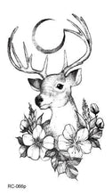 Load image into Gallery viewer, Luxury Head Deer Waterproof Temporary Stickers Tattoo Modern Colorful Tatoo For Women Men
