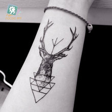 Load image into Gallery viewer, Luxury Head Deer Waterproof Temporary Stickers Tattoo Modern Colorful Tatoo For Women Men
