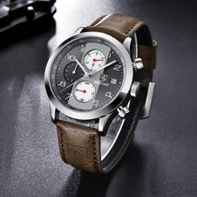 Load image into Gallery viewer, Luxury New Men's Sport Wrist Watches Military Leather Waterproof Watch Luminous Hands Mens Watches
