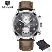 Load image into Gallery viewer, Luxury New Men's Sport Wrist Watches Military Leather Waterproof Watch Luminous Hands Mens Watches
