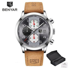 Load image into Gallery viewer, Luxury New Men's Sport Wrist Watches Military Leather Waterproof Watch Luminous Hands Mens Watches
