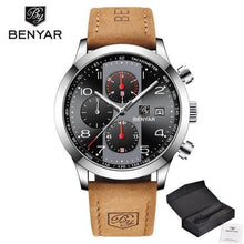 Load image into Gallery viewer, Luxury New Men's Sport Wrist Watches Military Leather Waterproof Watch Luminous Hands Mens Watches
