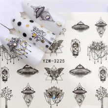 Load image into Gallery viewer, Flower Animal Designs Water Transfer Sticker Nail Art Decals Fashion Wraps Tips Manicure Tools Nail Watermark Decals iridescent Decoration Nail Self-Adhesive Decals Nail Stickers Water Transfer Fresh Nail Decals for Nail Art

