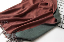 Load image into Gallery viewer, Fashion Winter Solid Soft Scarf Cashmere Lightweight Scarves Shawls Cashmere Escharpe Scarfs Lightweight Shawls Hijabs Shawls Escharpe Elegant Wrap Blanket Bandana Tassel For Lady

