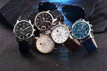 Load image into Gallery viewer, Luxury Steel Sports Men's Watches Business Design Leather Band Wrist Watch Military Quartz
