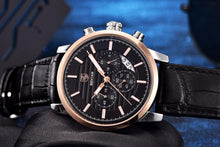 Load image into Gallery viewer, Luxury Steel Sports Men's Watches Business Design Leather Band Wrist Watch Military Quartz
