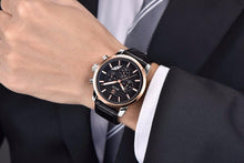 Load image into Gallery viewer, Luxury Steel Sports Men's Watches Business Design Leather Band Wrist Watch Military Quartz
