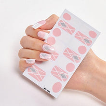 Load image into Gallery viewer, Full Cover Nail Stickers Nail Polish Nail Decoration Nails Sticker Designer Self Adhesive Nail Sticker Creative Nail Art Sticker Sticker Nail Decorations Accessories Metal Curve Stripe Lines Design Letter Nail Sticker Adhesive Decoration Template

