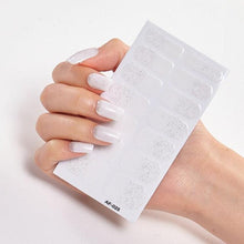 Load image into Gallery viewer, Full Cover Nail Stickers Nail Polish Nail Decoration Nails Sticker Designer Self Adhesive Nail Sticker Creative Nail Art Sticker Sticker Nail Decorations Accessories Metal Curve Stripe Lines Design Letter Nail Sticker Adhesive Decoration Template
